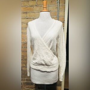 Banana Republic Cream V-Neck Sweater